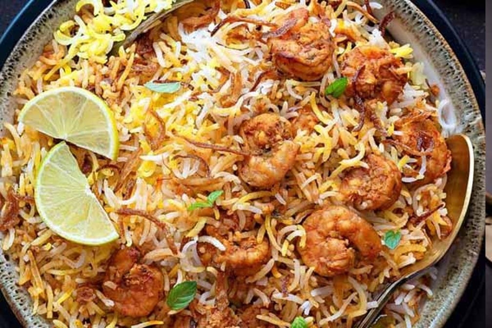 House Special Shrimp Biryani.